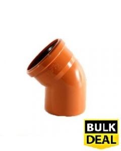 110mm Underground Bend Single Socket 45° x 30