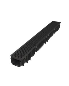 Shallow Channel Drain x 1m HDPE Grid 80mm Depth