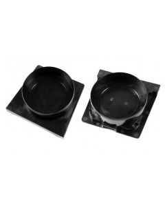 Standard Drain Channel Outlet Cap/End Caps (Pair)