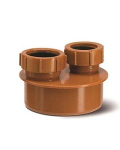 110mm - 32mm & 40mm Double Waste Adaptor x 5 Bulk Buy