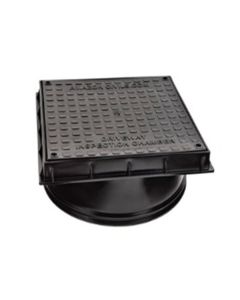 320mm Square Plastic Cover with Round Base & Seal 35kn