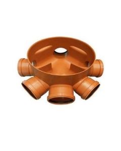 315mm Level Invert Chamber Base with 6 x 110mm Inlets Inclusive of 4 Blanking Plugs (Only goes with DFPTE702 & DFPTE703)