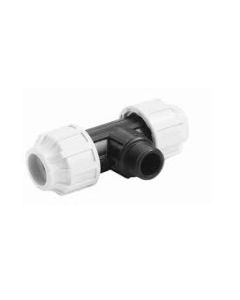 32mm MDPE Tee X 1 Inch Male BSP