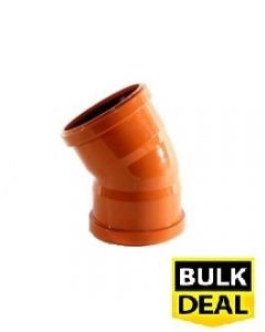 110mm Underground Bend Double Socket 45° x 30