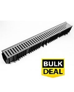Standard Drain Channel x 1m With Galvanised Grate x 96