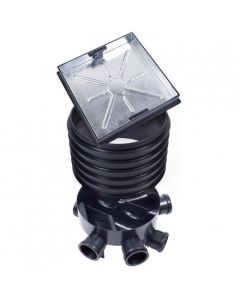 450mm Manhole Chamber 5 Inlet (DFPTE362D x 1) + 1 x 235mm High Riser & Seal (DFPTE363D+S x 1) + 450mm 10T Recessed Cover (DFPTE368 x 1)