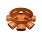 315mm Level Invert Chamber Base with 6 x 110mm Inlets Inclusive of 4 Blanking Plugs (Only goes with DFPTE702 & DFPTE703)