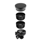320mm Manhole Chamber x 2 Inlet (DFPTE369D x 1) + 1 x 160mm Riser (DFPTE370D x 2) + 1 x Round Cover & Frame (DFPTE440D x 1)