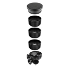 320mm Manhole Chamber x 2 Inlet (DFPTE369D x 1) + 1 x 160mm Riser (DFPTE370D x 3) + 1 x Round Cover & Frame (DFPTE440D x 1)