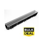 Standard Drain Channel x 1m With Galvanised Grate x 96